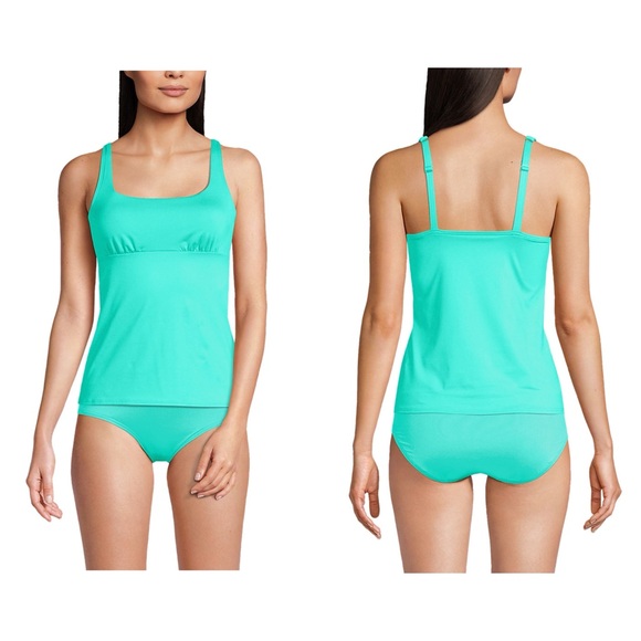 Lands end square neck tankini swimsuit top 26W - Picture 1 of 4